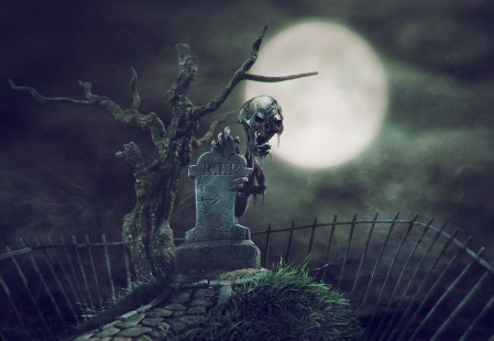 halloween graveyard monster 1