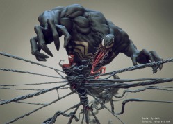 venom & spider-man front render