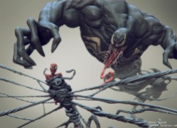 venom & spider-man side render