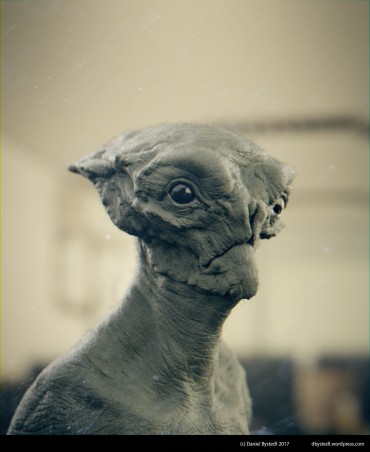 alien bust 2 clay